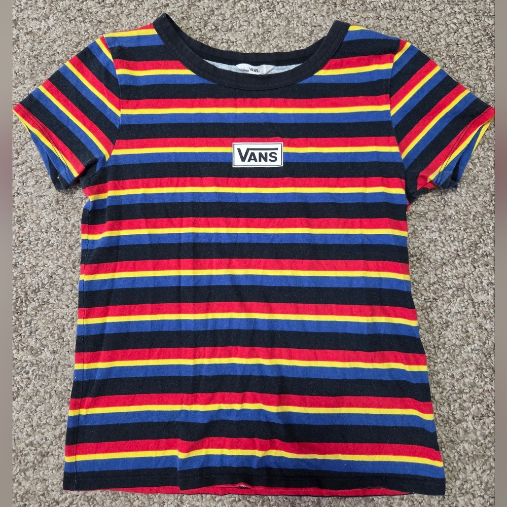 Vans Y2K‎ Striped Skater Tee Womens Small